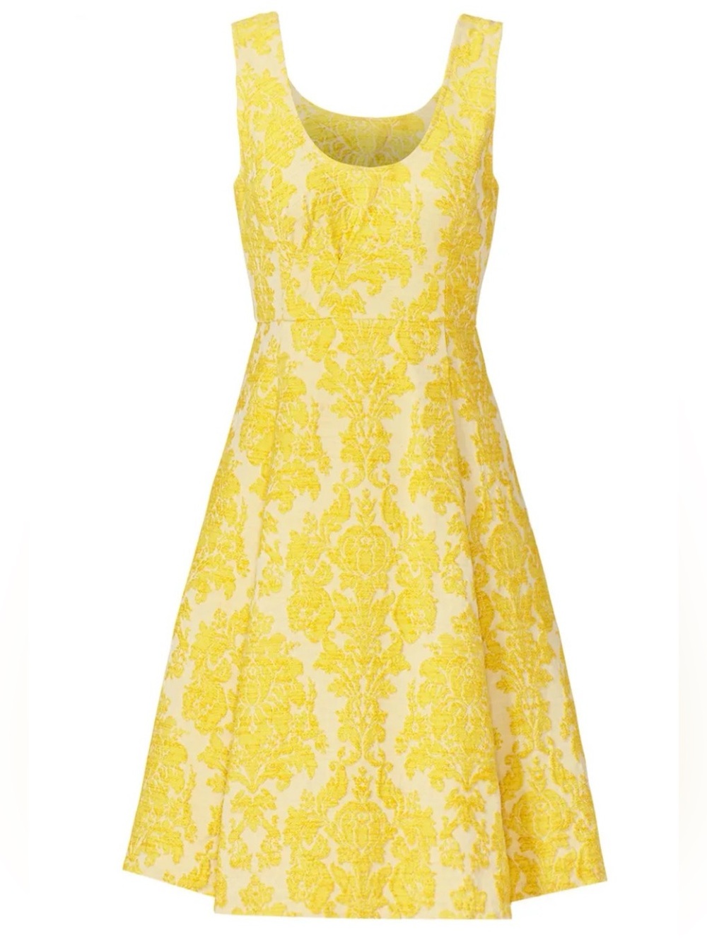 tracy reese honey jacquard dress sleeveless fit ‘n flare